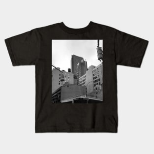 Black and White New York Skyline Kids T-Shirt